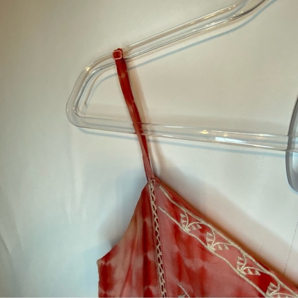 Flying Tomato Coral Tie Dye Women’s Boho Embroidered Maxi Dress SZ S - Picture 9 of 15